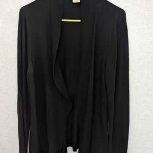 Black Sweater Open Front XL